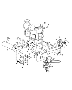 Engine Accessories S6031 Diagram and Parts List for S6031-KW 53CI8DU6050-31HP Cub Cadet Lawn Tractor